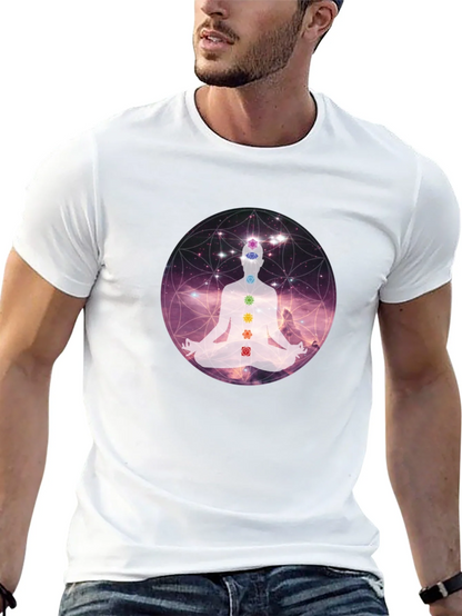 Chakra Meditation Graphic Tee - Relaxing Comfort