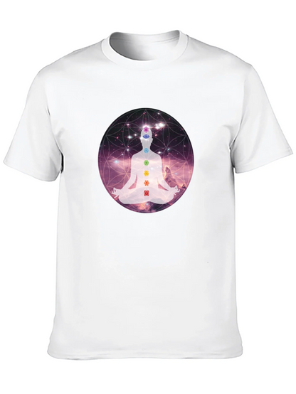Chakra Meditation Graphic Tee - Relaxing Comfort