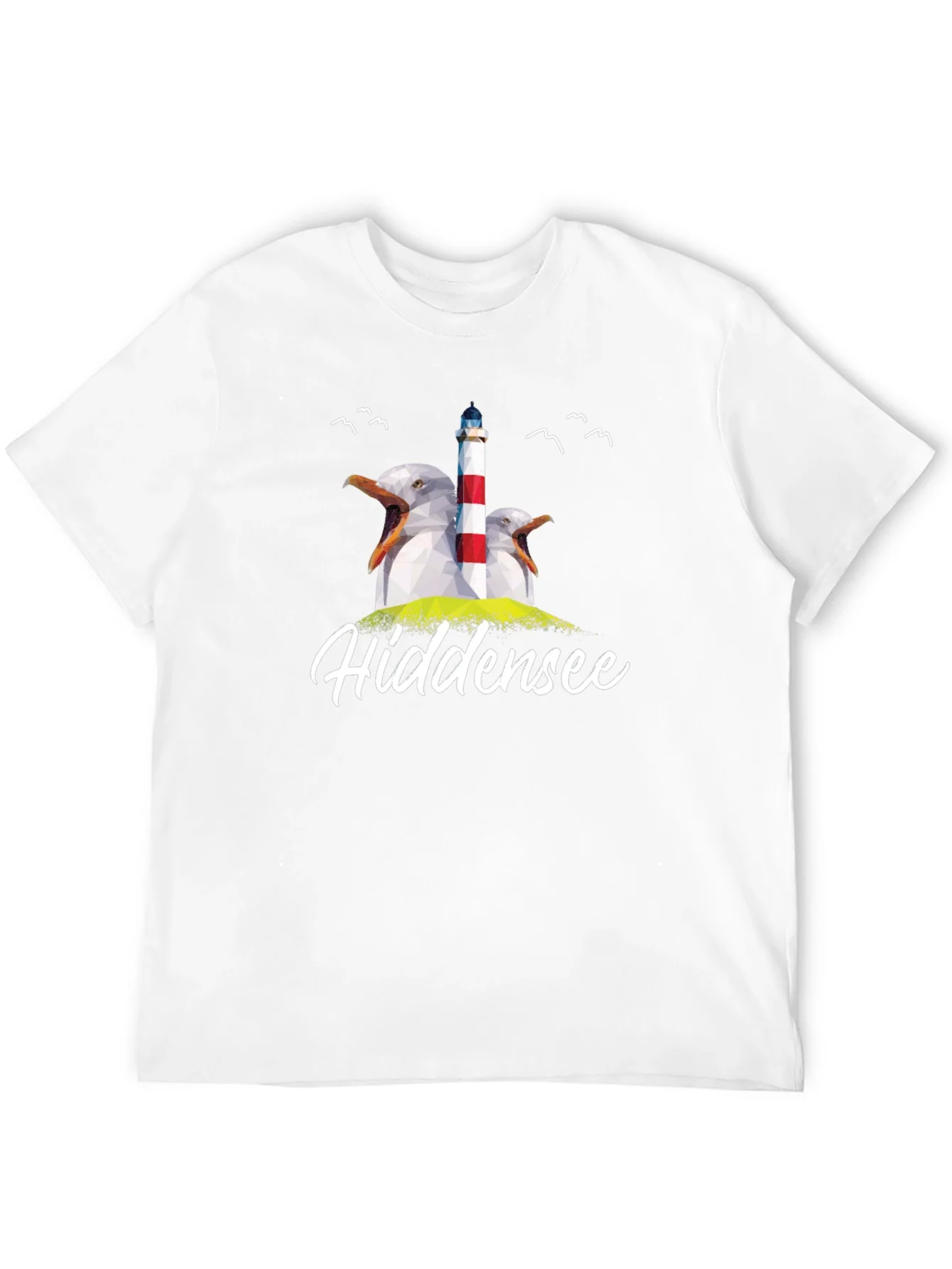 Hiddenese Seagull Lighthouse Graphic Tee