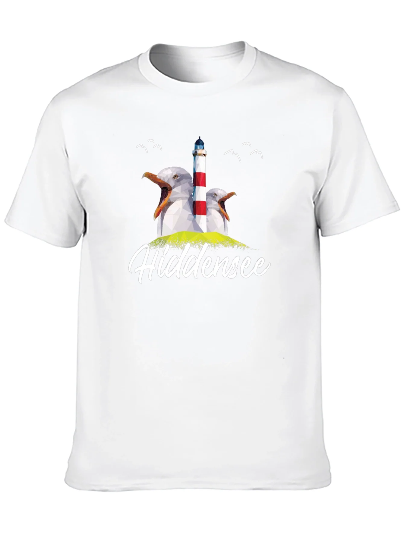 Hiddenese Seagull Lighthouse Graphic Tee