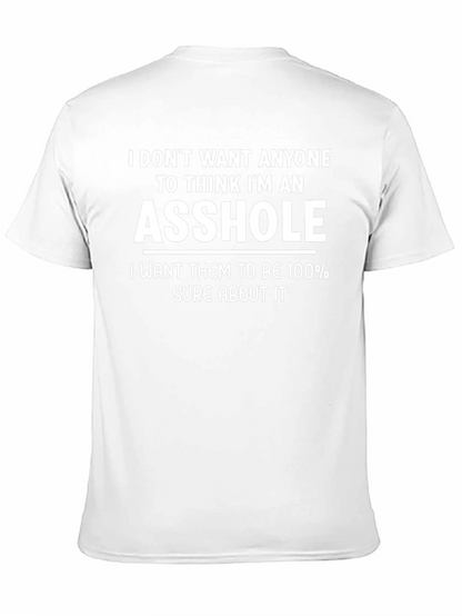 Funny ASS HOLE Statement Black T-Shirt