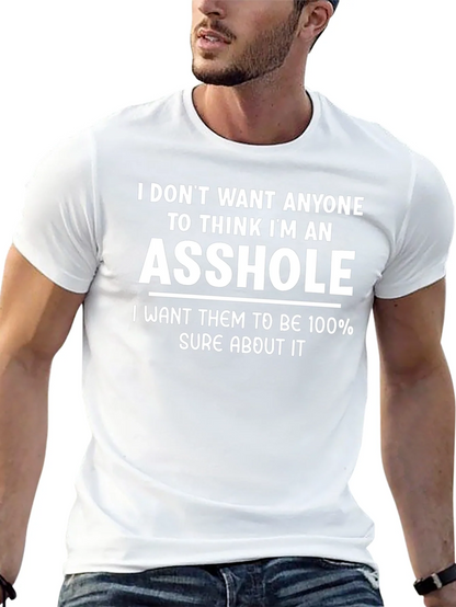 Funny ASS HOLE Statement Black T-Shirt