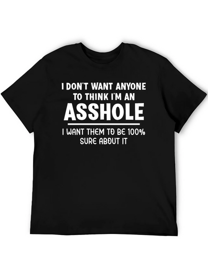 Funny ASS HOLE Statement Black T-Shirt