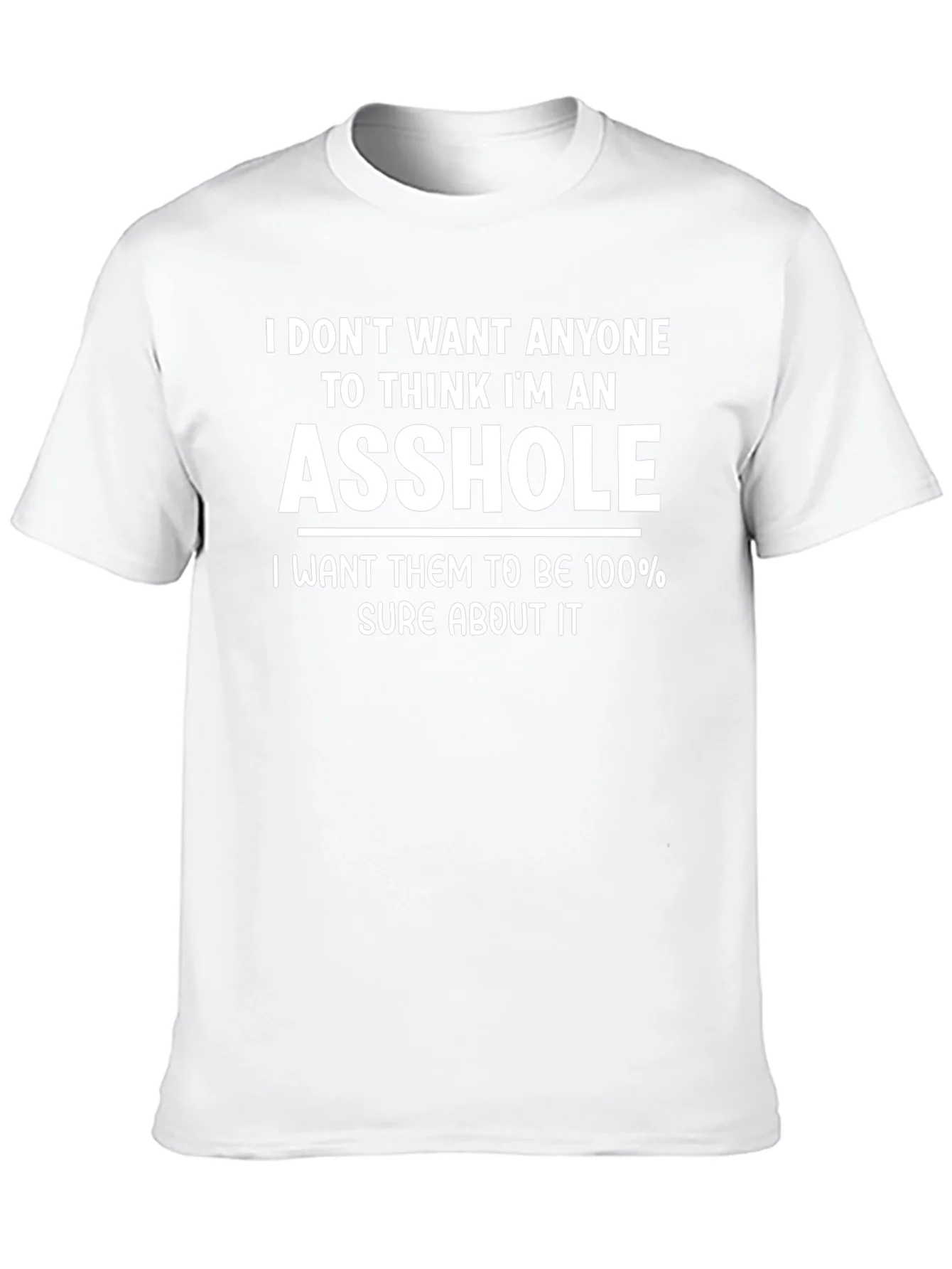 Funny ASS HOLE Statement Black T-Shirt