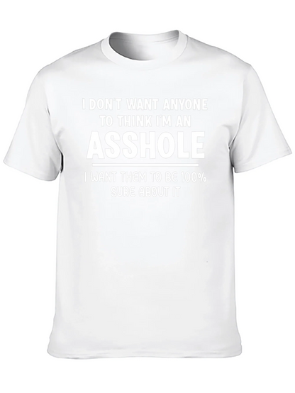 Funny ASS HOLE Statement Black T-Shirt