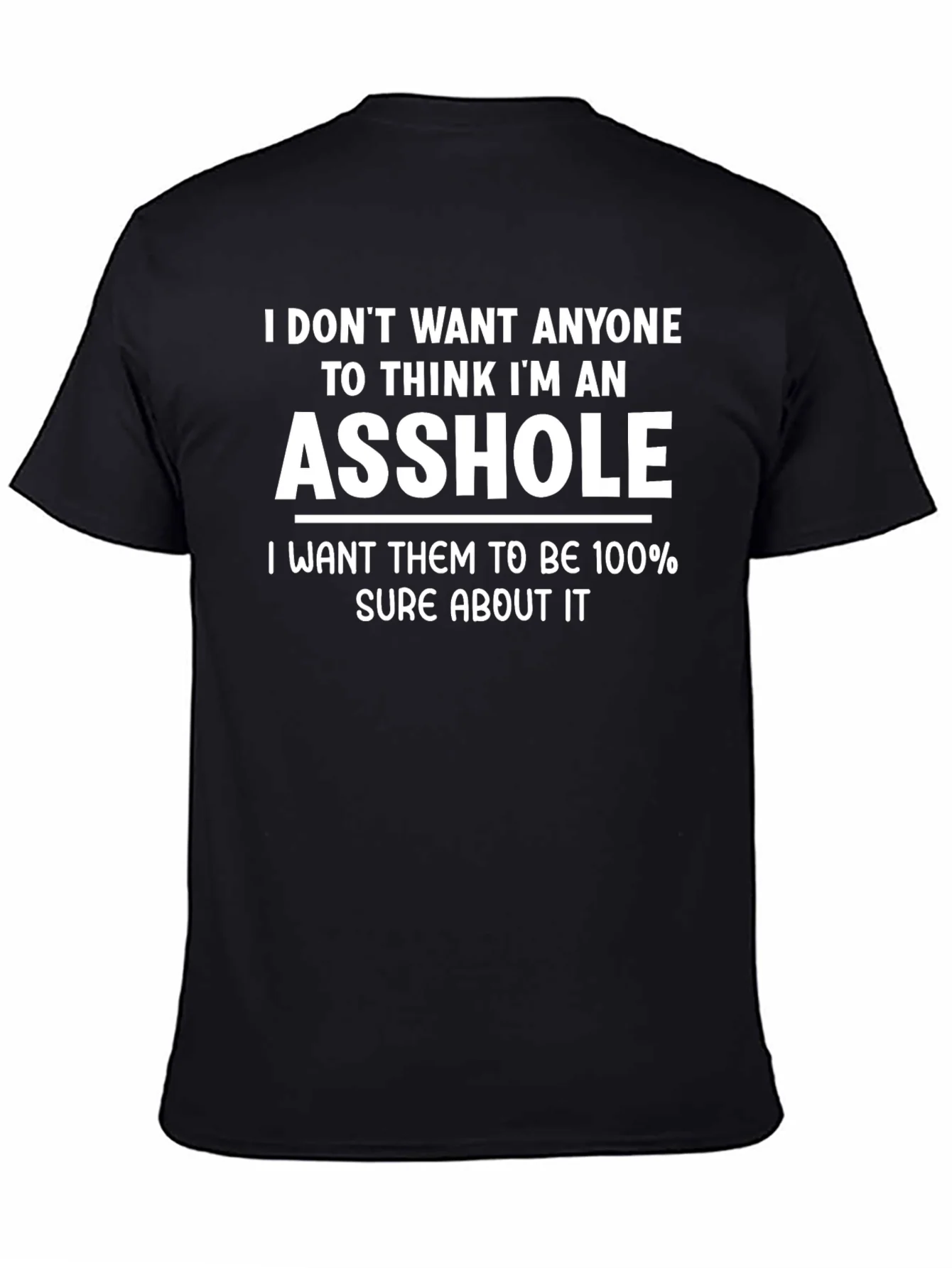 Funny ASS HOLE Statement Black T-Shirt