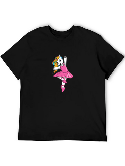 Unicorn Ballerina Black T-Shirt