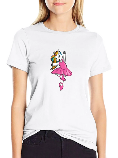 Unicorn Ballerina Black T-Shirt