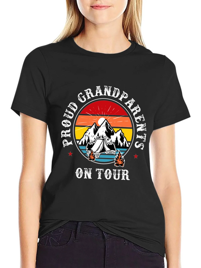Proud Grandparents On Tour Black T-Shirt