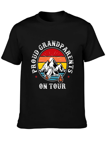 Proud Grandparents On Tour Black T-Shirt