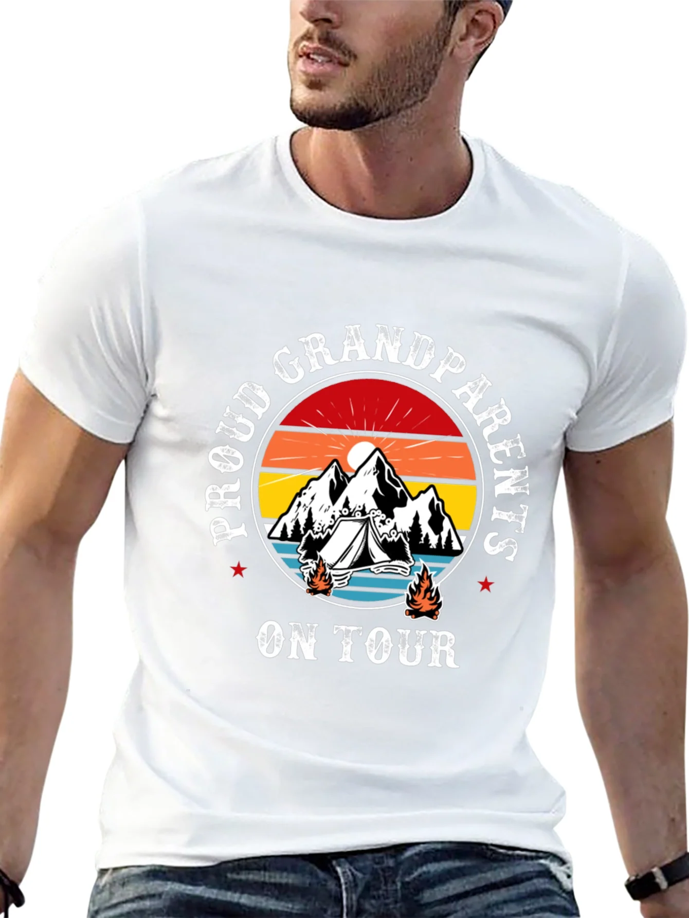 Proud Grandparents On Tour Black T-Shirt