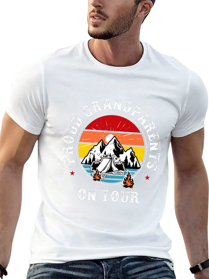 Proud Grandparents On Tour Black T-Shirt