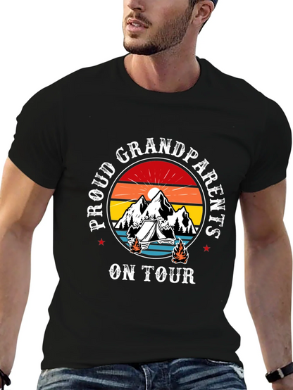 Proud Grandparents On Tour Black T-Shirt