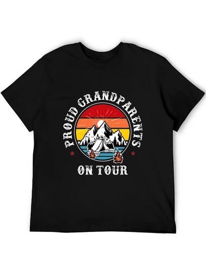 Proud Grandparents On Tour Black T-Shirt