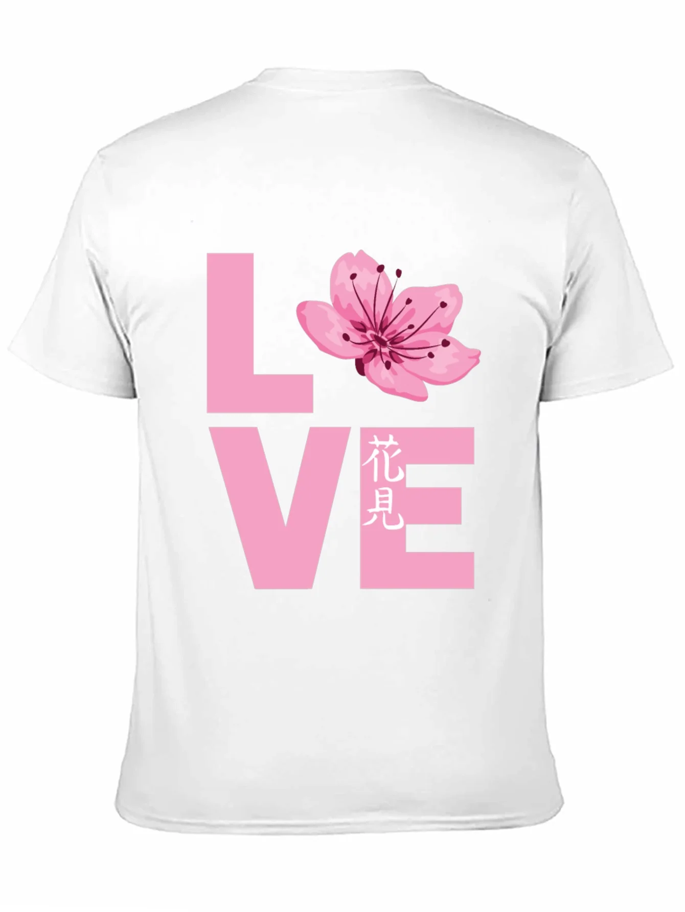 Love Cherry Blossom Graphic T-Shirt - Black