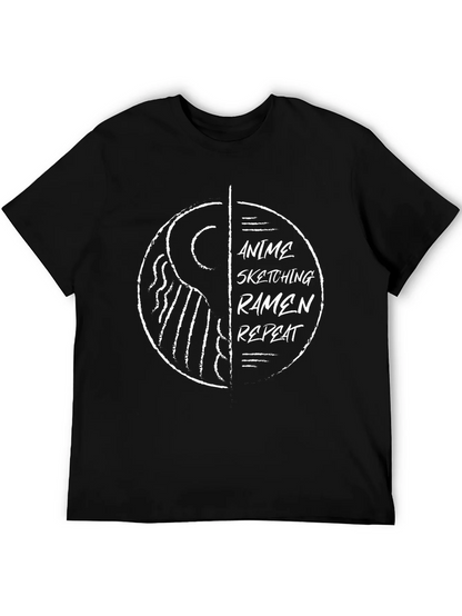 Anime Sketching Ramen Repeat Graphic Tee