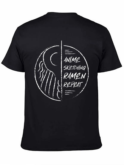 Anime Sketching Ramen Repeat Graphic Tee
