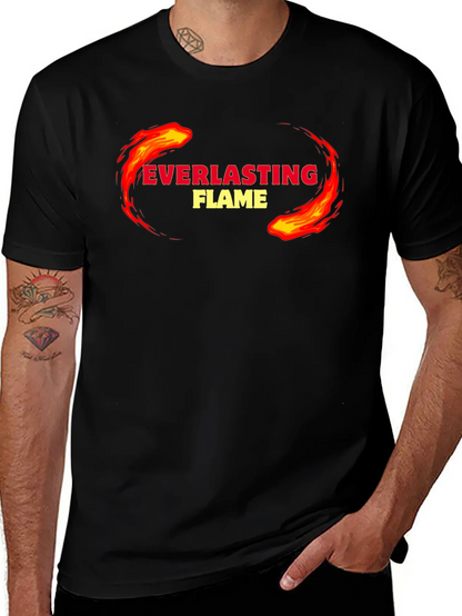 Everlasting Flame Graphic Tee - Black Cotton