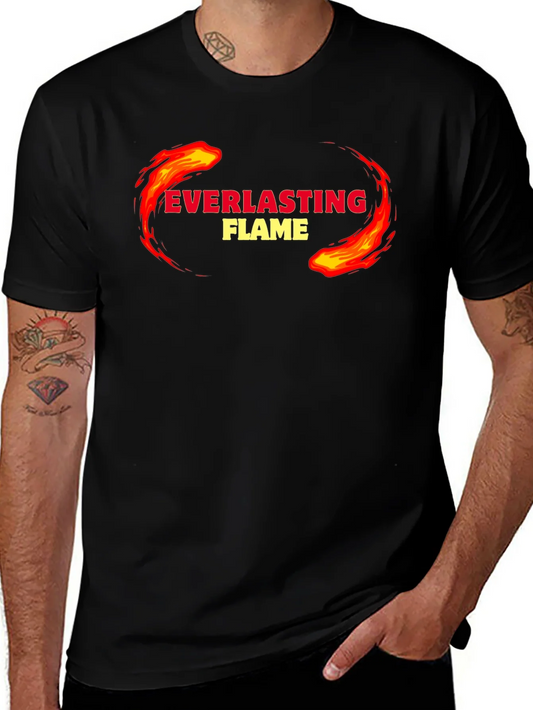 Everlasting Flame Graphic Tee - Black Cotton