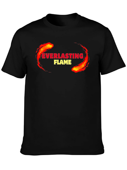 Everlasting Flame Graphic Tee - Black Cotton