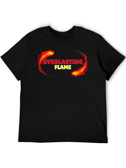 Everlasting Flame Graphic Tee - Black Cotton