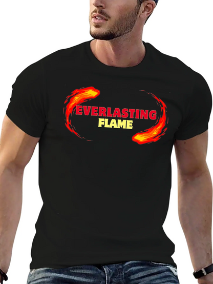 Everlasting Flame Graphic Tee - Black Cotton