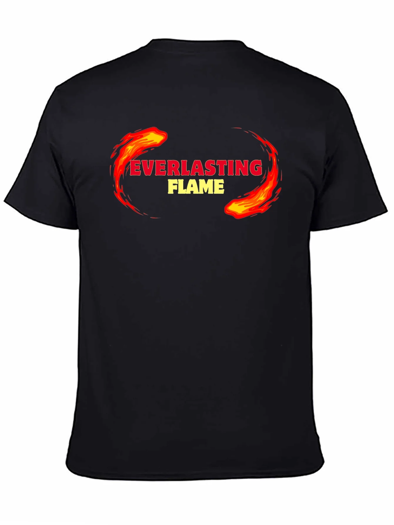 Everlasting Flame Graphic Tee - Black Cotton