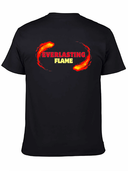 Everlasting Flame Graphic Tee - Black Cotton