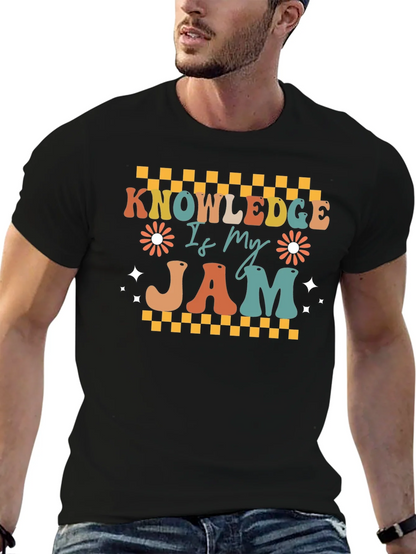 Knowledge Is My Jam Retro T-Shirt
