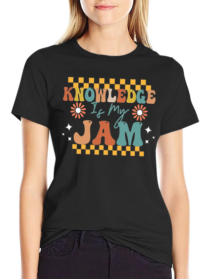 Knowledge Is My Jam Retro T-Shirt