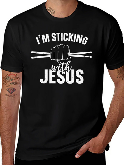 Im Sticking with Jesus Black T-Shirt