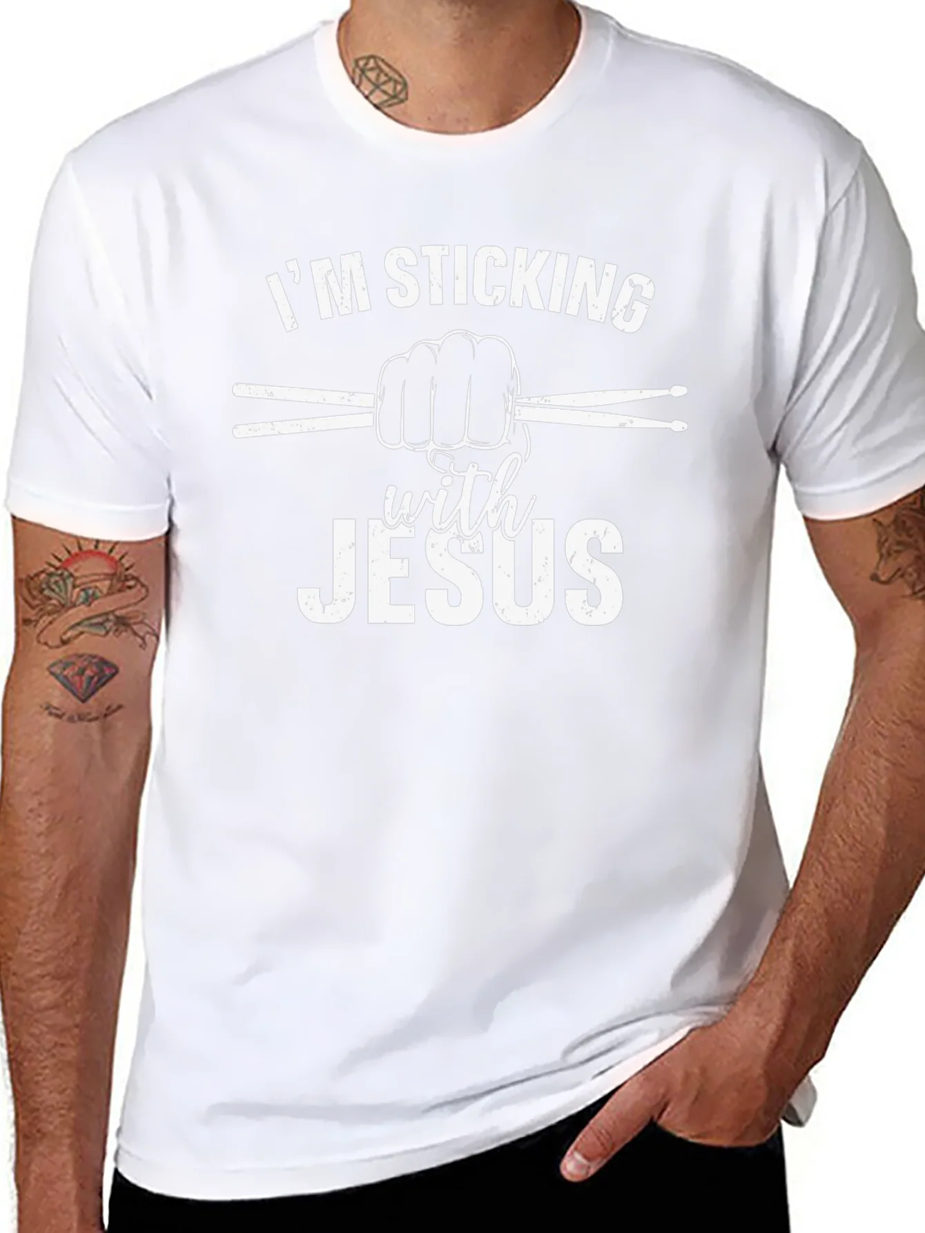 Im Sticking with Jesus Black T-Shirt