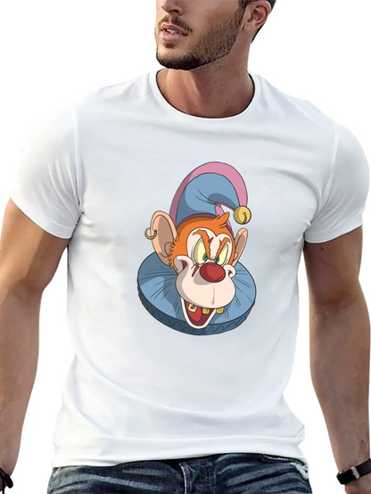 Clown Monkey Graphic Tee - Black Cotton T-Shirt