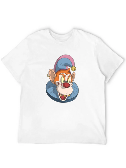 Clown Monkey Graphic Tee - Black Cotton T-Shirt