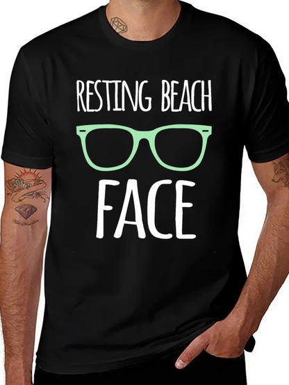 Resting Beach Face Graphic T-Shirt