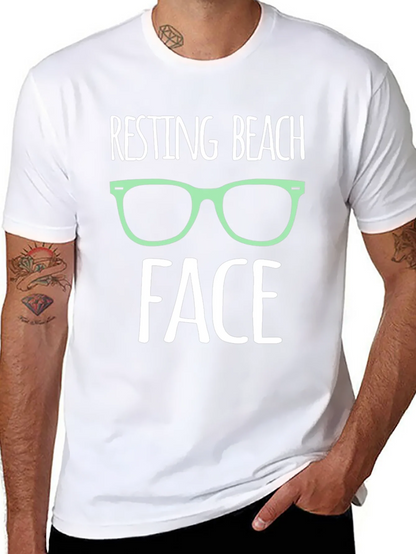 Resting Beach Face Graphic T-Shirt