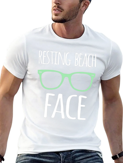 Resting Beach Face Graphic T-Shirt