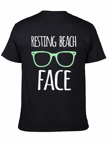 Resting Beach Face Graphic T-Shirt