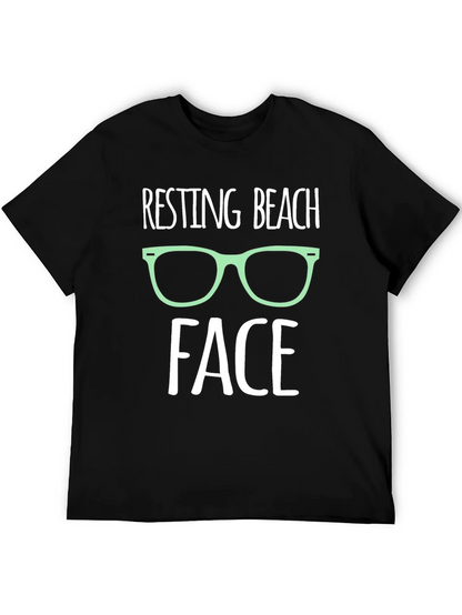Resting Beach Face Graphic T-Shirt