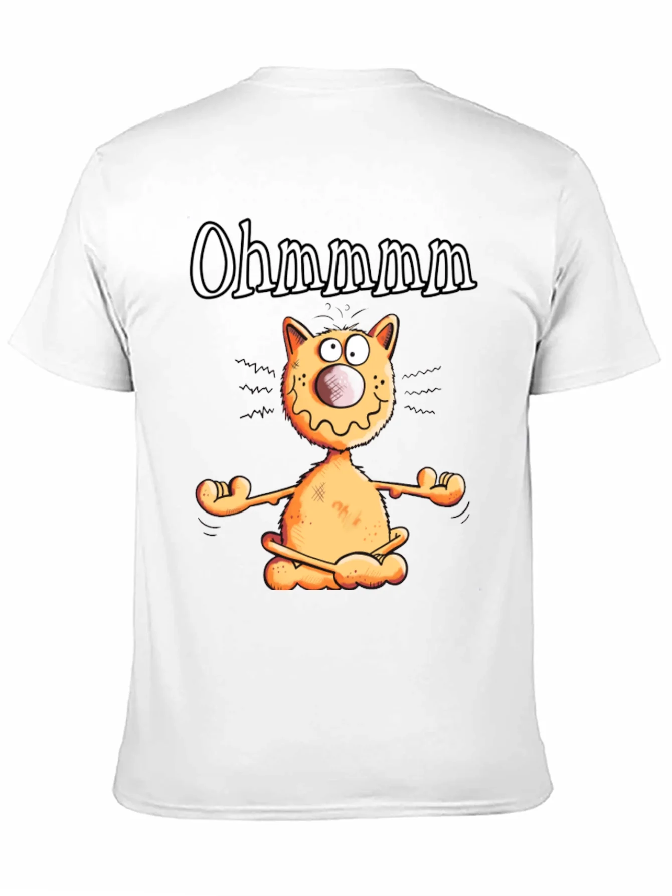 Ohm Cat T-Shirt - Funny Yoga Meditation Tee