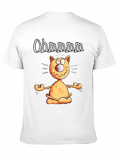 Ohm Cat T-Shirt - Funny Yoga Meditation Tee