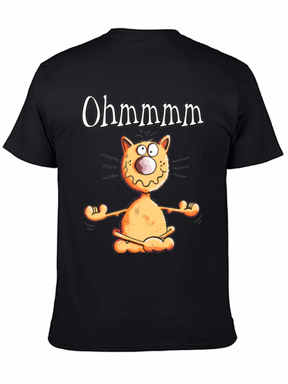 Ohm Cat T-Shirt - Funny Yoga Meditation Tee