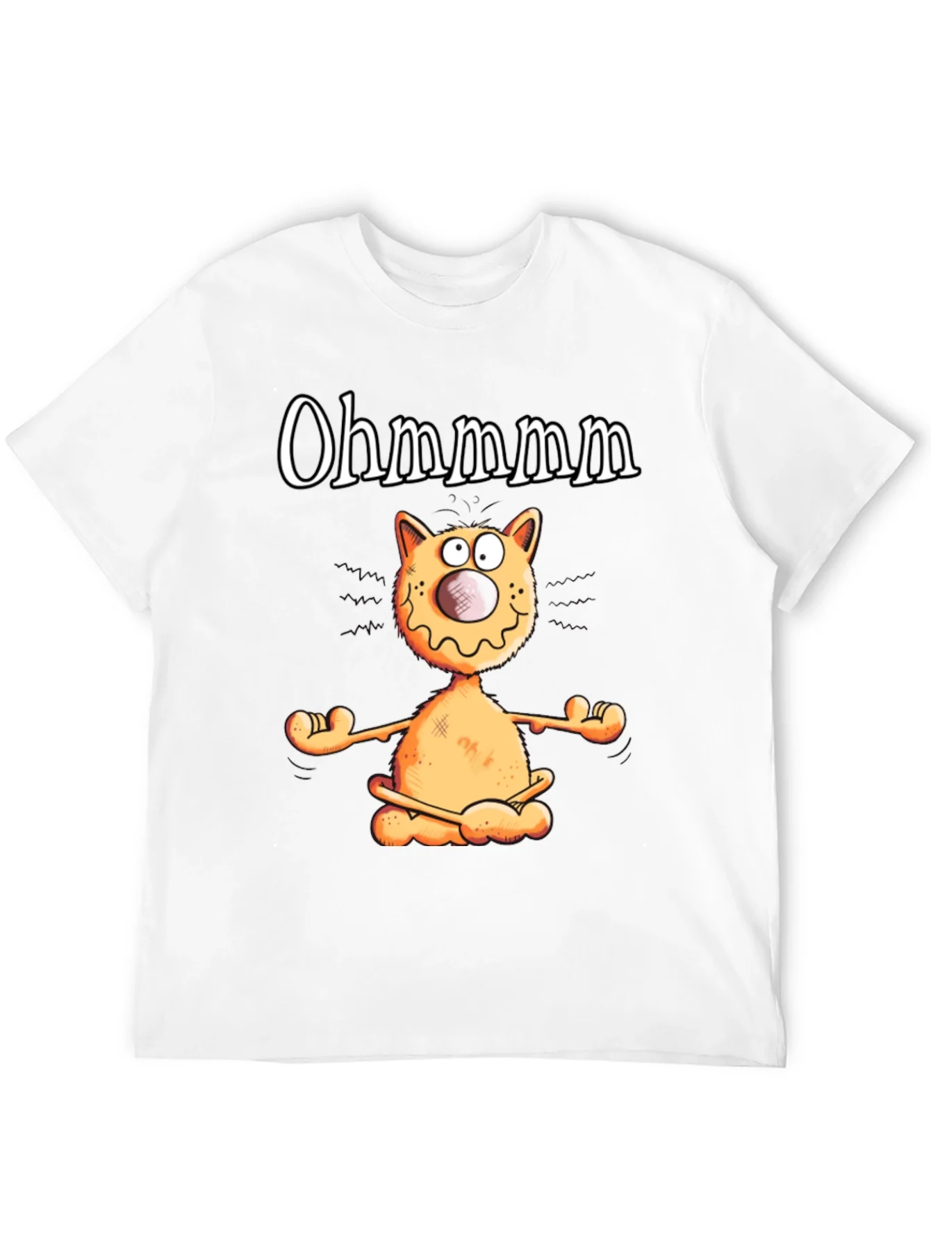 Ohm Cat T-Shirt - Funny Yoga Meditation Tee