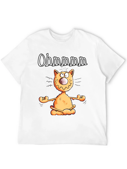 Ohm Cat T-Shirt - Funny Yoga Meditation Tee