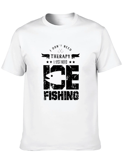 Ice Fishing Therapy Graphic T-Shirt