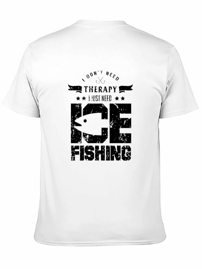 Ice Fishing Therapy Graphic T-Shirt