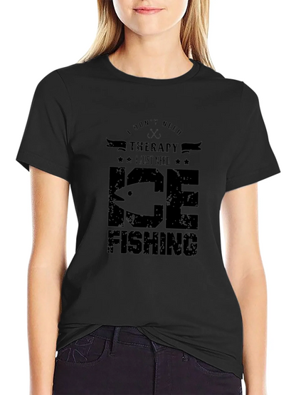 Ice Fishing Therapy Graphic T-Shirt