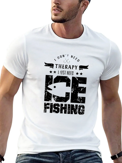 Ice Fishing Therapy Graphic T-Shirt
