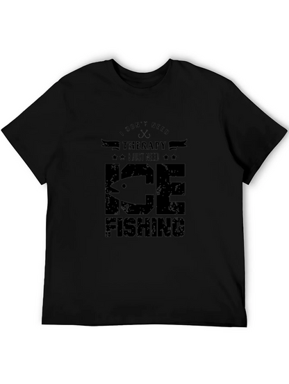 Ice Fishing Therapy Graphic T-Shirt
