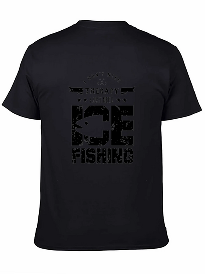 Ice Fishing Therapy Graphic T-Shirt